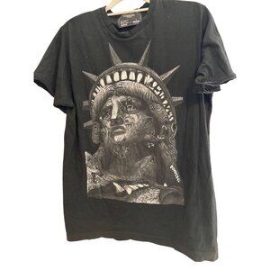 Domrebel Black Liberty Wolves T-Shirt Size Large